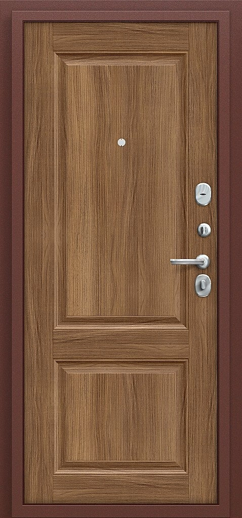 Входная дверь Тайга-7 Антик Медный/Каштан BR5487 внутренняя сторона